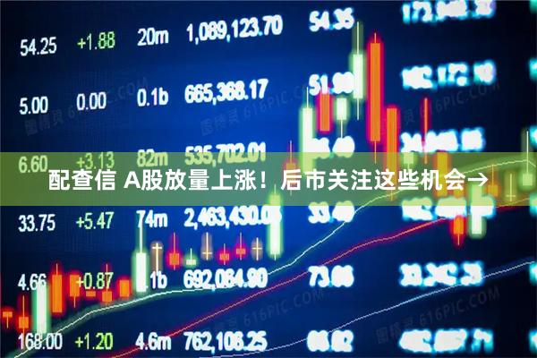 配查信 A股放量上涨！后市关注这些机会→